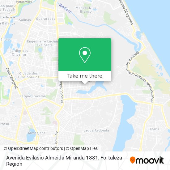 Avenida Evilásio Almeida Miranda 1881 map