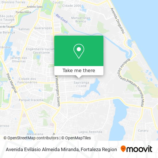 Avenida Evilásio Almeida Miranda map