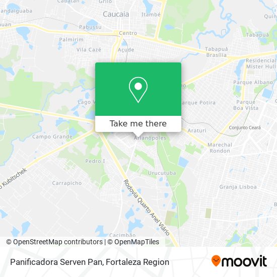 Panificadora Serven Pan map