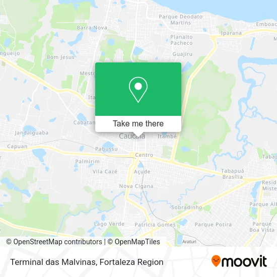 Terminal das Malvinas map