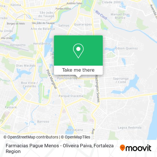 Farmacias Pague Menos - Oliveira Paiva map