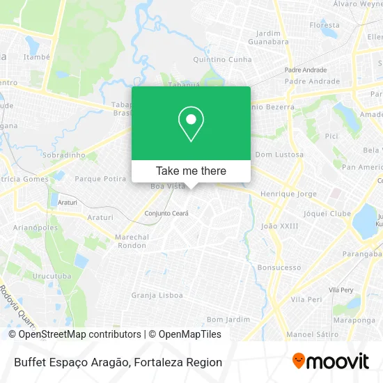 Mapa Buffet Espaço Aragão