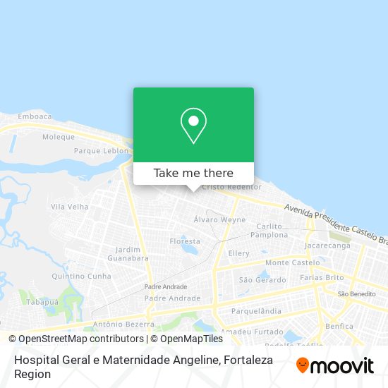 Hospital Geral e Maternidade Angeline map