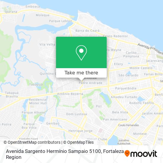 Avenida Sargento Hermínio Sampaio 5100 map