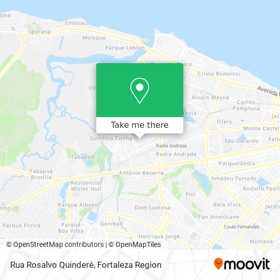 Mapa Rua Rosalvo Quinderé