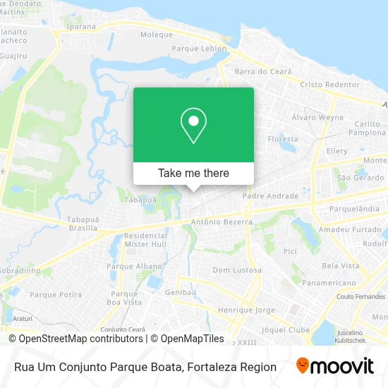 Rua Um Conjunto Parque Boata map