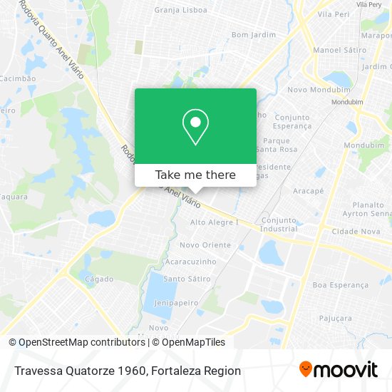 Travessa Quatorze 1960 map