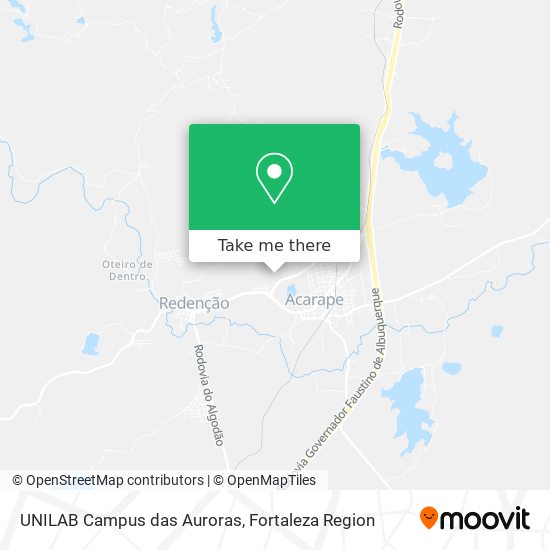 Mapa UNILAB Campus das Auroras