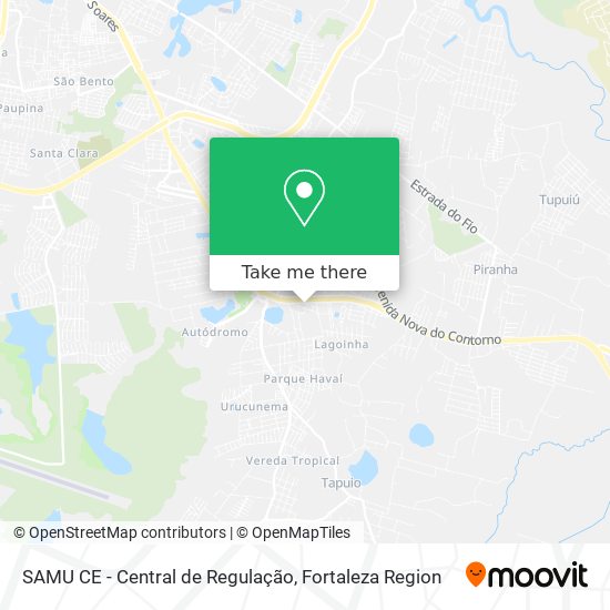 SAMU CE - Central de Regulação map