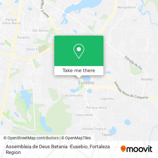 Mapa Assembleia de Deus Betania -Eusebio