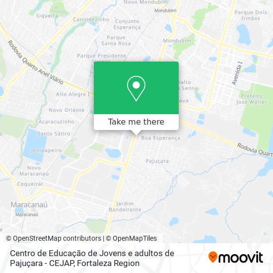 Mapa Centro de Educação de Jovens e adultos de Pajuçara - CEJAP