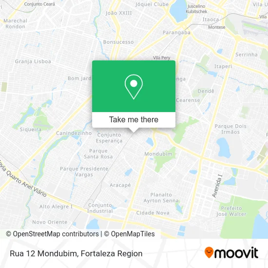 Rua 12 Mondubim map