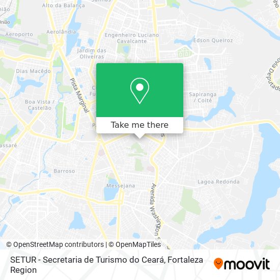 SETUR - Secretaria de Turismo do Ceará map
