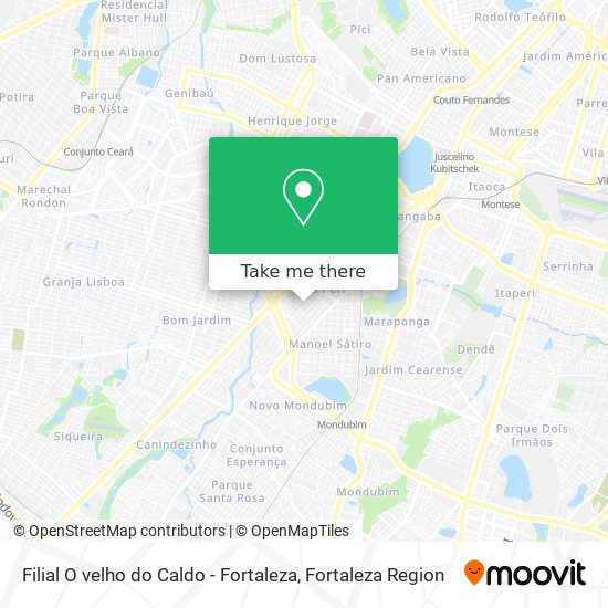 Filial O velho do Caldo - Fortaleza map