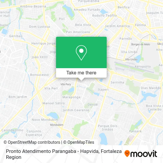 Pronto Atendimento Parangaba - Hapvida map