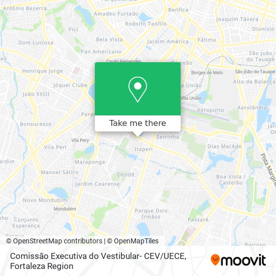 Comissão Executiva do Vestibular- CEV / UECE map