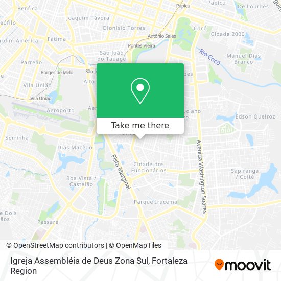 Mapa Igreja Assembléia de Deus Zona Sul