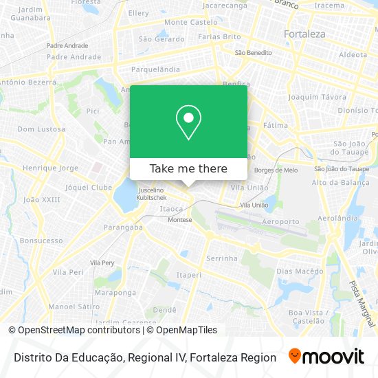 Mapa Distrito Da Educação, Regional IV