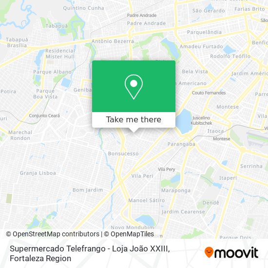 Mapa Supermercado Telefrango - Loja João XXIII