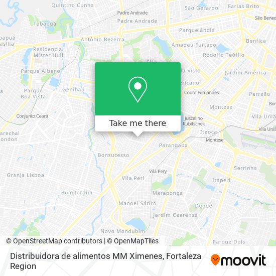 Distribuidora de alimentos MM Ximenes map