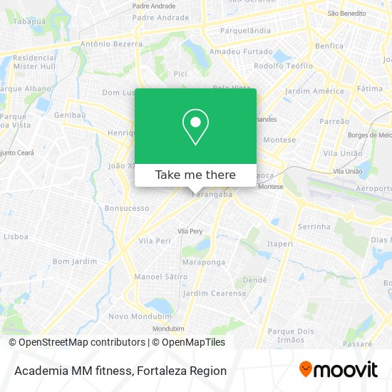 Mapa Academia MM fitness
