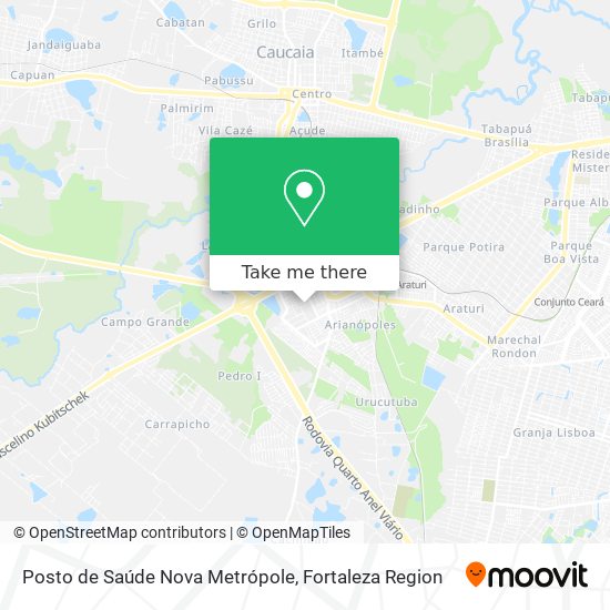 Mapa Posto de Saúde Nova Metrópole