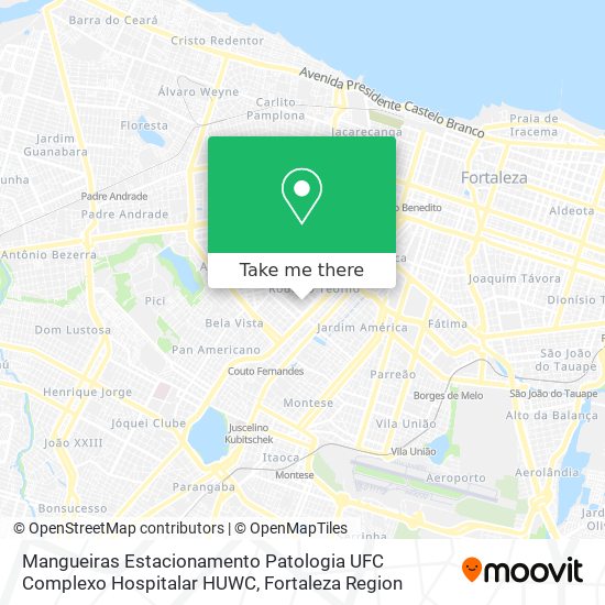 Mapa Mangueiras Estacionamento   Patologia UFC Complexo Hospitalar HUWC