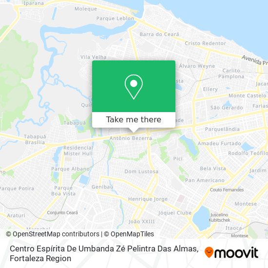 Mapa Centro Espírita De Umbanda Zé Pelintra Das Almas