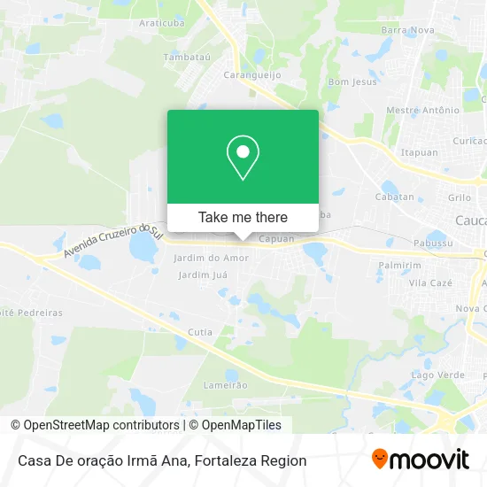 Casa De oração Irmã Ana map