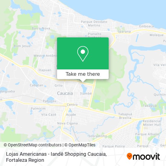 Lojas Americanas - Iandê Shopping Caucaia map