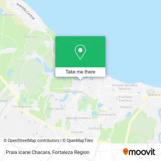 Praia icarai Chacara map