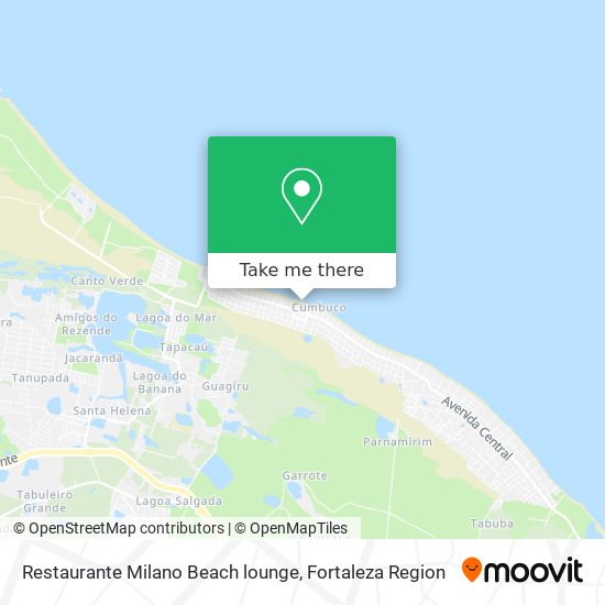 Restaurante Milano Beach lounge map