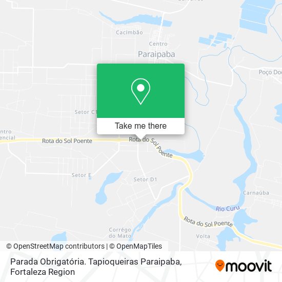 Parada Obrigatória. Tapioqueiras Paraipaba map