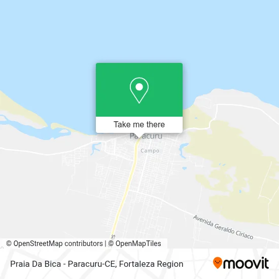 Praia Da Bica - Paracuru-CE map