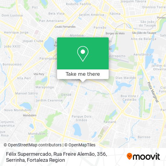 Félix Supermercado, Rua Freire Alemão, 356, Serrinha map