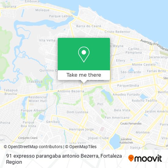 91 expresso parangaba antonio Bezerra map