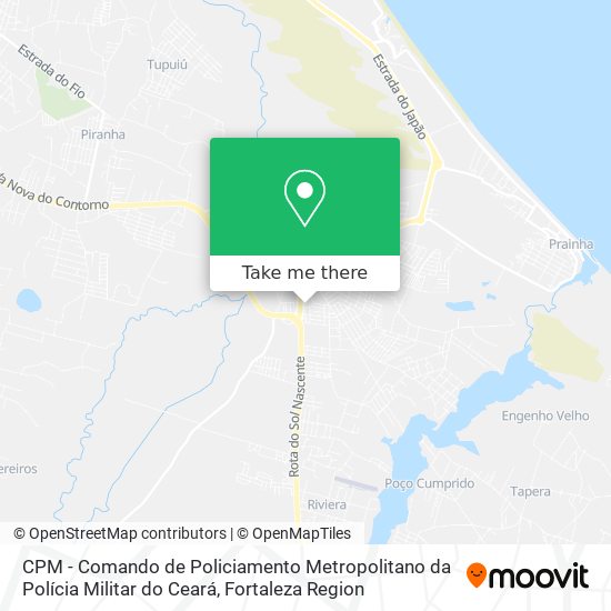 CPM - Comando de Policiamento Metropolitano da Polícia Militar do Ceará map