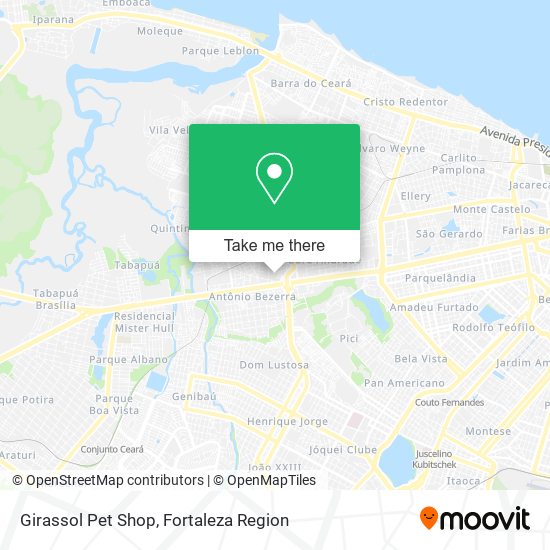 Mapa Girassol Pet Shop