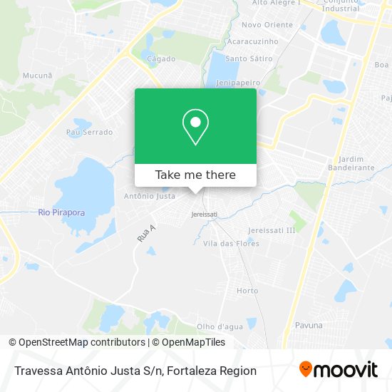 Travessa Antônio Justa S/n map