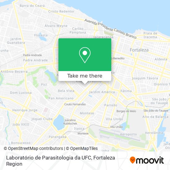Laboratório de Parasitologia da UFC map