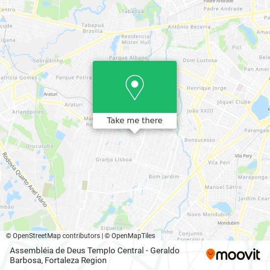 Assembléia de Deus Templo Central - Geraldo Barbosa map