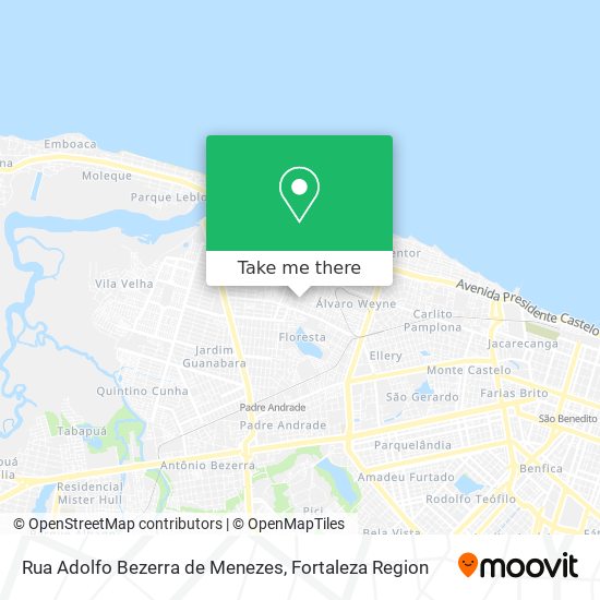 Mapa Rua Adolfo Bezerra de Menezes