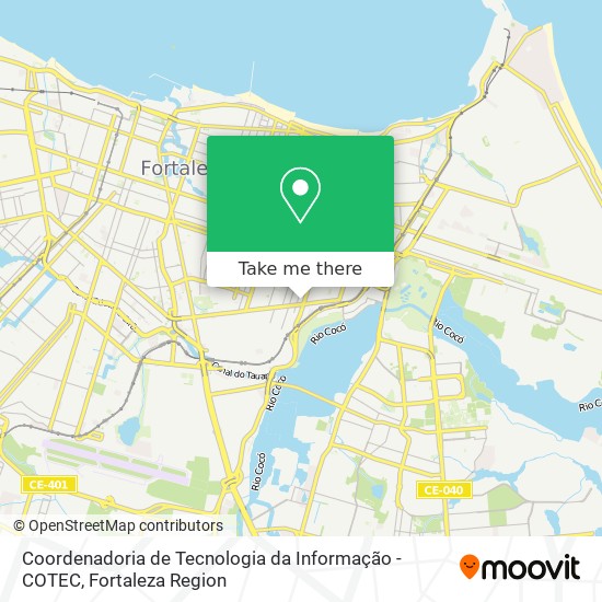Mapa Coordenadoria de Tecnologia da Informação - COTEC