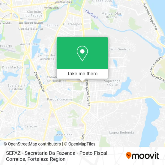 SEFAZ - Secretaria Da Fazenda - Posto Fiscal Correios map