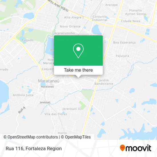 Rua 116 map