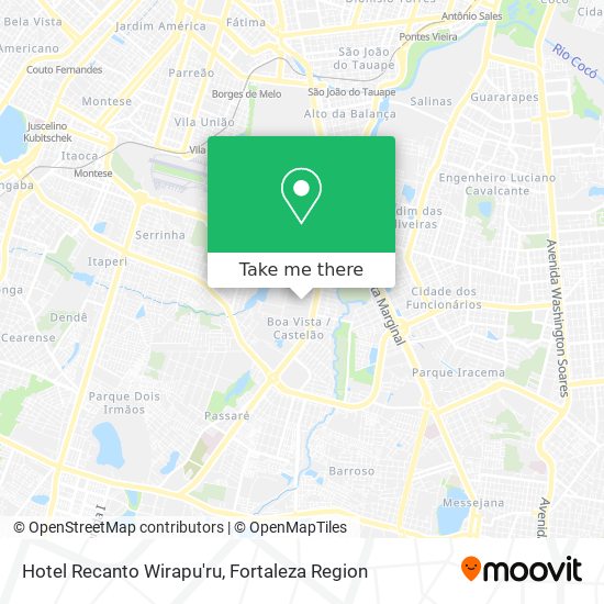 Mapa Hotel Recanto Wirapu'ru