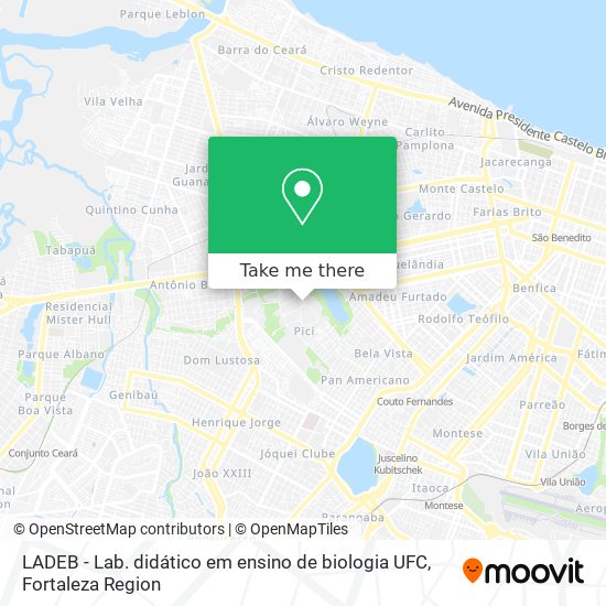 Mapa LADEB - Lab. didático em ensino de biologia UFC