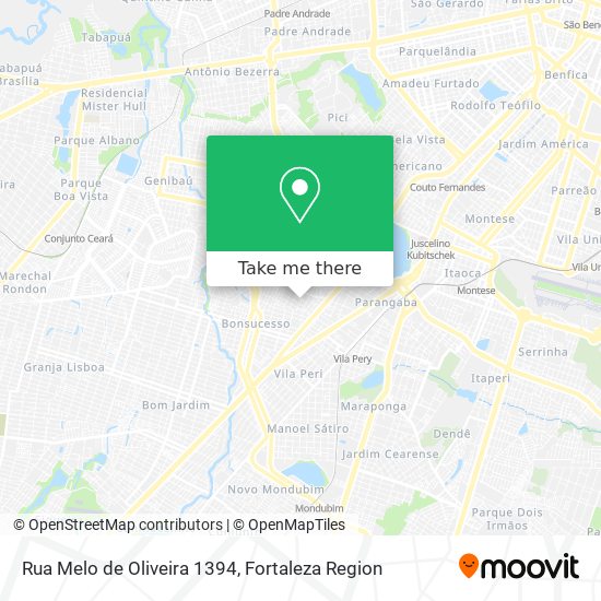Rua Melo de Oliveira 1394 map