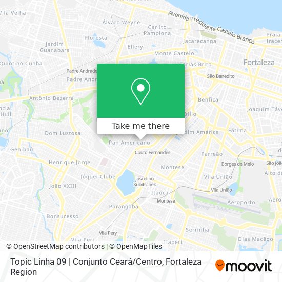 Mapa Topic Linha 09 | Conjunto Ceará / Centro