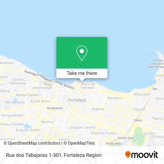 Rua dos Tabajaras 1-301 map